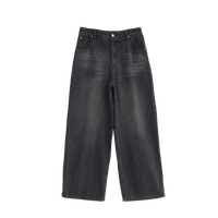 Washed Charcoal  Baggy Denim