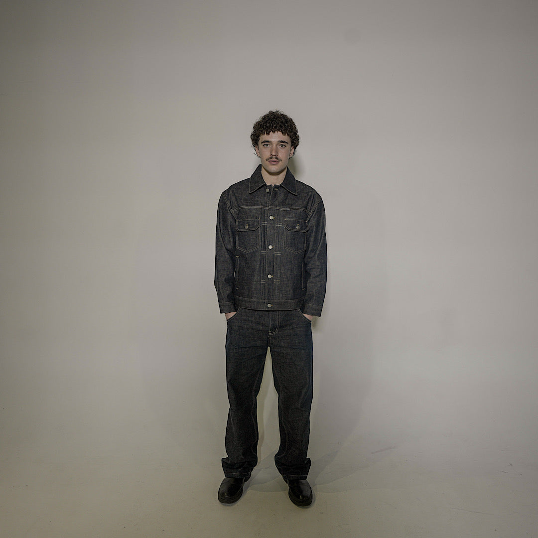 Sarto Indigo Raw Selvedge Denim Jacket