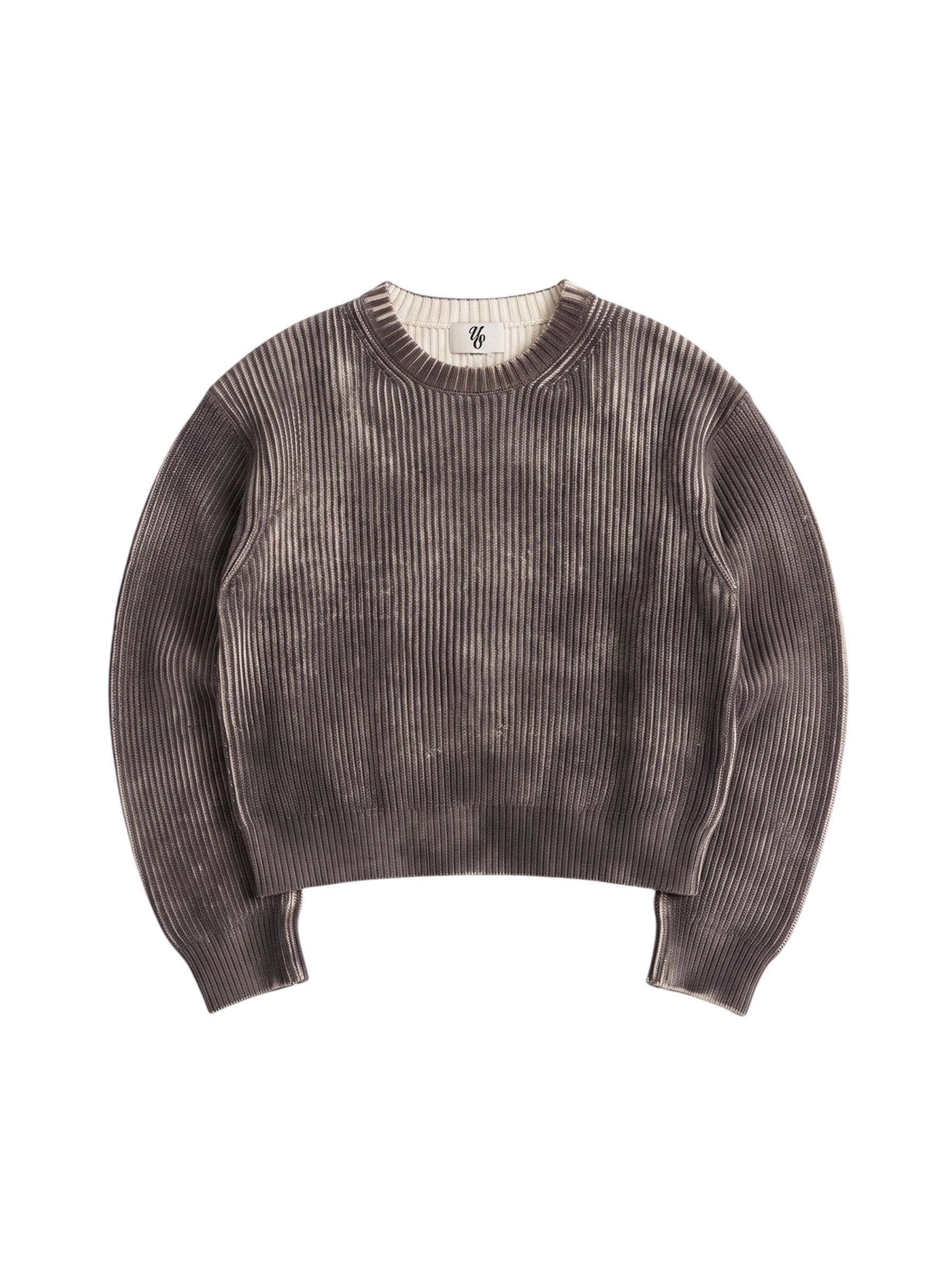 Taupe Washed Knitted Sweater