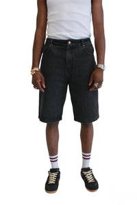 Jet Black Denim Jorts
