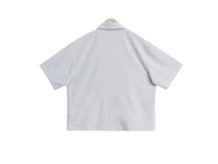 Grey Patched Button Up