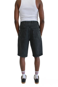 Jet Black Denim Jorts