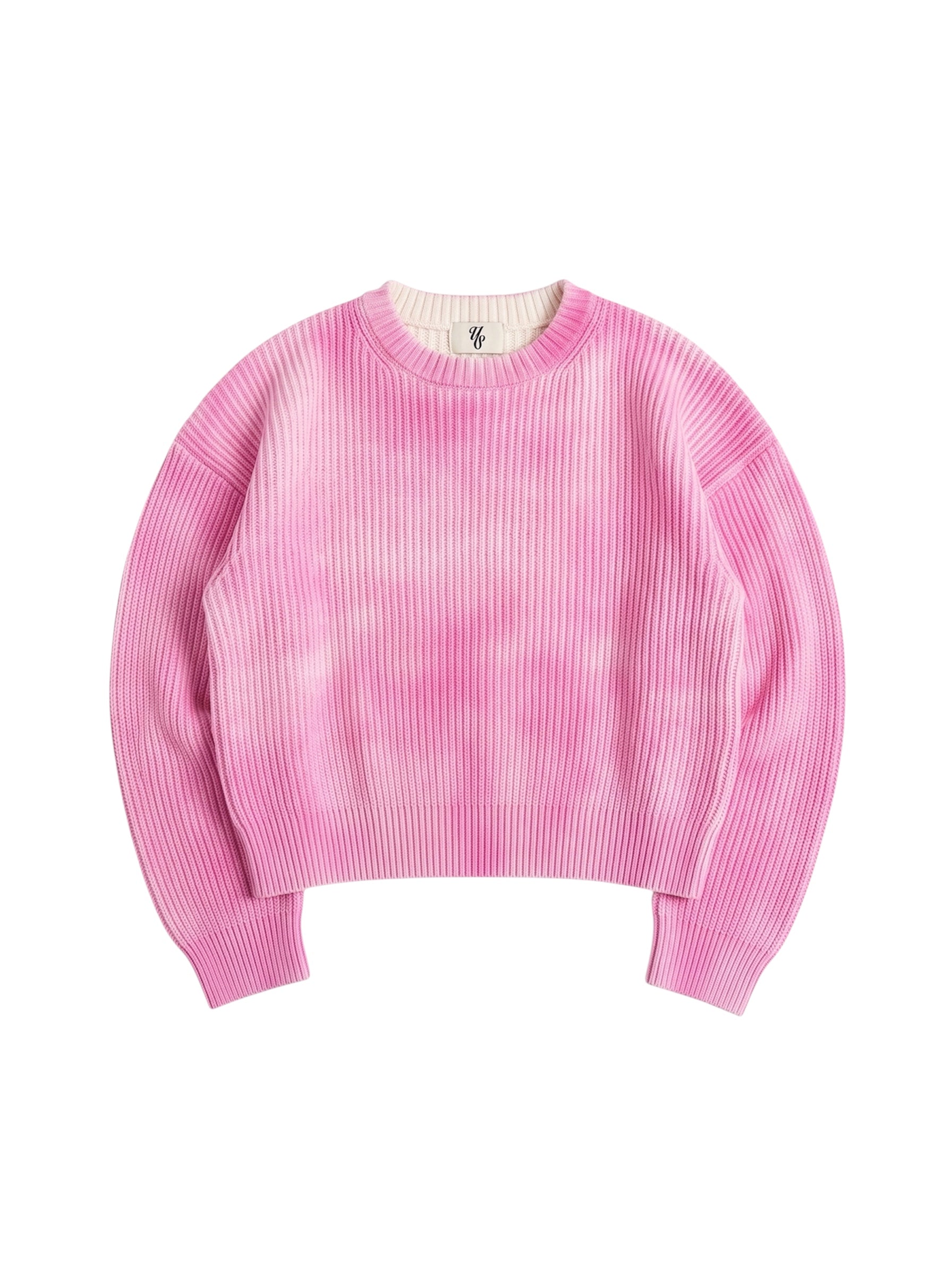 Carnation Pink Washed Knitted Sweater
