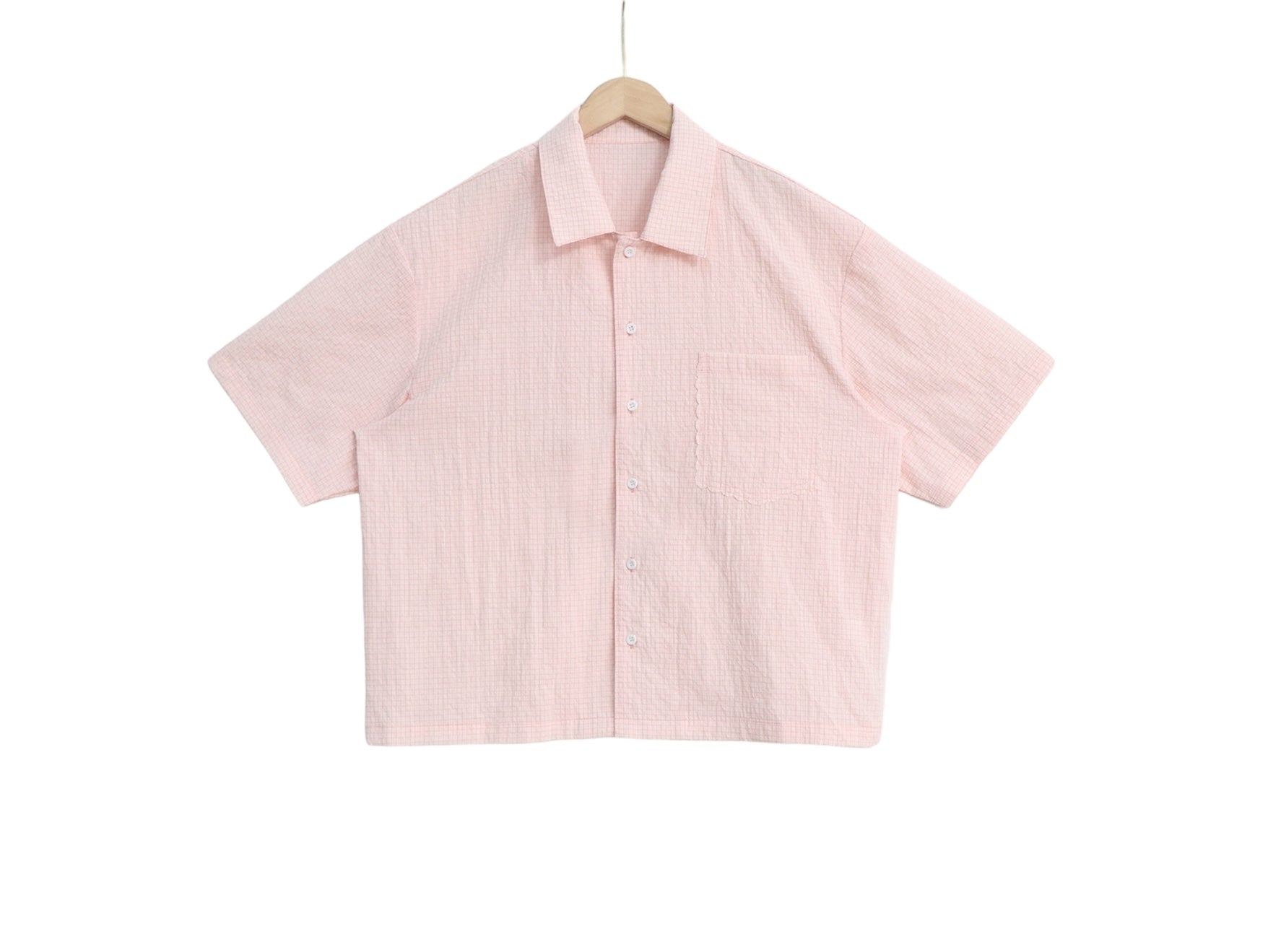 Pink Patched Button Up