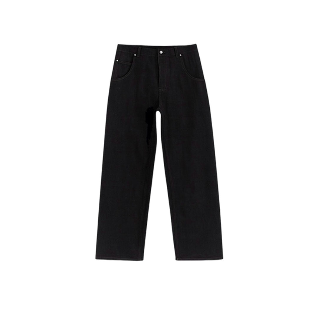 Jet Black Raw Selvedge Denim Jeans